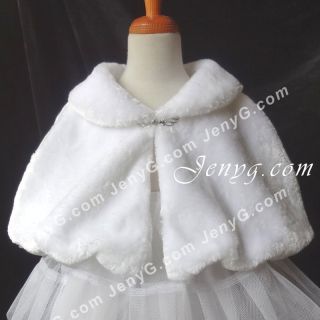 P51 Girls Poncho for Flower Girl Communions Party Formal White 0 16