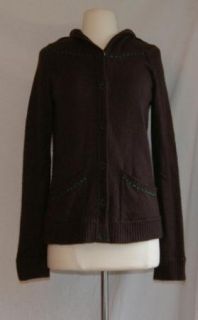 Anthropologie wool cashmere angora sweater medium cardigan brown Snak