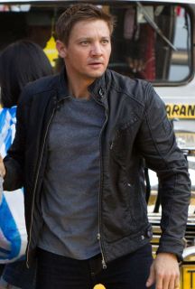 New Bourne Legacy Jeremy Renner Aaron Cross Cow Hide Leather Jacket