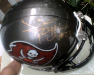 JERMAINE PHILLIPS SIGNED MINI HELMET WITH COA FROM THE VENTURE SPORTS