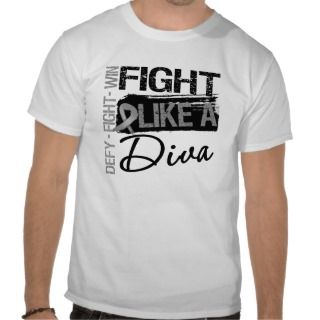 Brain Cancer   Fight Like a Diva T shirts 