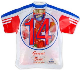 Gummi Bear Candy in Soccer Jersey Bag Delicious Tangy Fruit Flavors
