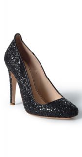 JEROME C. ROUSSEAU Aizza Black Confetti Glitter Pumps Heels Shoes 36 6