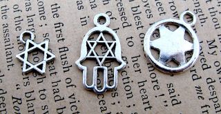 Jewish Kabbalah Hebrew Israel Silver Charm Pendant Jewelry Mystic