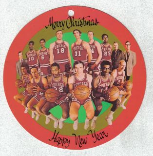  Basketball Christmas Card Bob Love Weiss Jerry Sloan Boerw