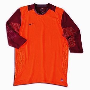  Confidence 3 4 Sleeve Orange Soccer GK Goalkeeper Shirt Jersey