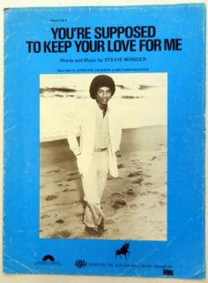 Jermaine Jackson Sheet Music Youre Supposed to Keep Your Love for Me
