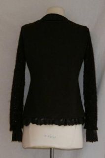 Anthropologie Hazel Brown Sequins Wool Cardigan Sweater Medium M