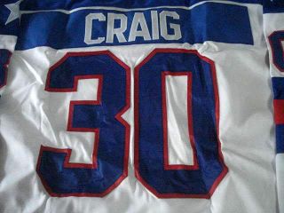 Jim Craig Hockey Jersey Stitch Sewn Any Sz Lake Placid Winter US