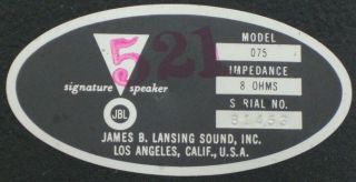Pair Jim Lansing JBL Model 075 Bullet Tweeter Horn Speakers 8 Ohms