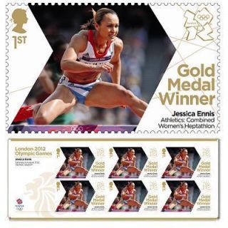  2012 Olympic Stamps Miniature Sheet Jessica Ennis Heptathlon