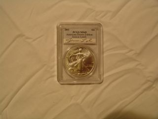   EAGLE 1 DOLLAR COIN PCGS MS69 HEROES JESSICA LYNCH SIGNATURE SERIES