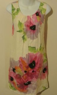 Ann Taylor Loft Watercolor Floral Sleevless Shift Dress 6