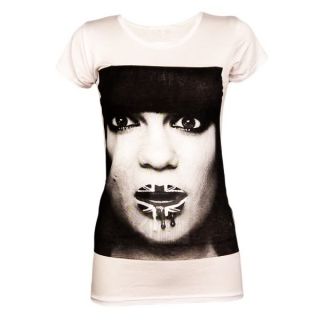 Ladies Jessie J Union Jack Lips Print Womens Top Celeb T Shirt 8 10 12
