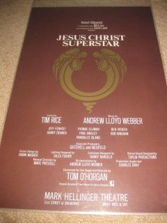 Jesus Christ Superstar Original Broadway Poster