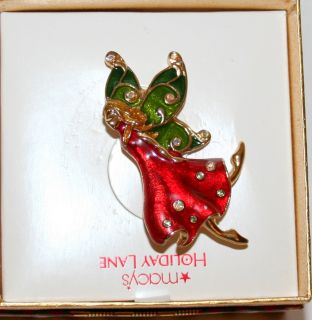  Holiday Lane Angel Christmas Brooch Jewelry Pin New Box