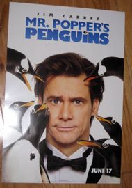 2011 Jim Carrey Mr Poppers Penguins Promo Movie Poster New 20x13 5