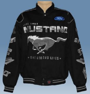  MUSTANG Official Jacket 5 Size Black 100% Cotton Twill by JH Design