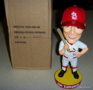 15 Jim Edmonds Bobblehead Baseball St Louis Cardinals w Original Box