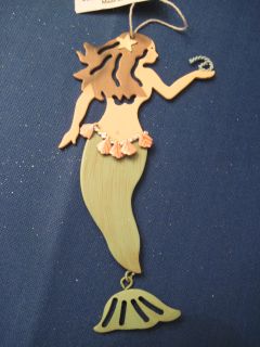Midwest of Cannon Falls Metal Mermaid Ornament w Dangling Tail Fin New