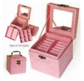 Layers Beautiful Jewelry Box Ring Box Cases 6 Colors
