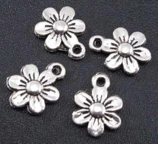  Tibetan Silver Pendant Sunflower Charms 13x10mm Jewelry Findings F194A