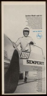 1967 Jochen Rindt Porsche 911 Race Car Photo Semperit Tires Print Ad