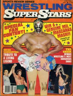 Mil Mascaras Wrestling Superstars Magazine April 1978 Bruno Sammartino