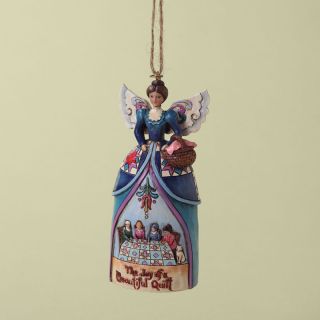 Jim Shore Heartwood Creek Enesco Quilt Angel Ornament 4027724 2012