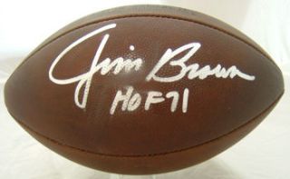 Jim Brown Autographed Cleveland Browns Duke Football