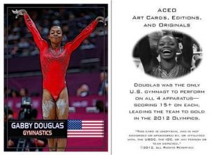 Gabrielle Gabby Douglas ACEO Olympic Gymnastics Trading Card BRAND NEW