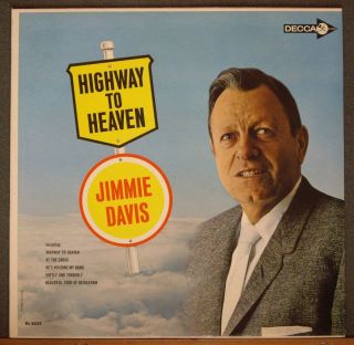 Jimmie Davis Highway to Heaven Decca 4432 Mono Original 60s M C w