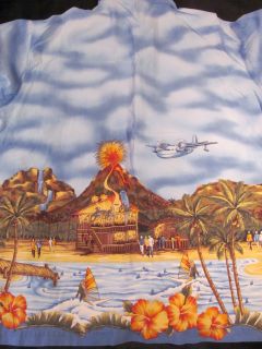 Jimmy Buffetts Margaritaville Mens L s s Hawaiian Shirt