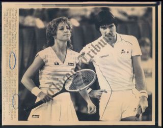 CT PHOTO auh 279 Jimmy Connors & Chris Evert Tennis Players Sports