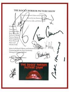 THE ROCKY HORROR PICTURE SHOW MOVIE SIGNED SCRIPT RPT TIM CURRY, SUSAN