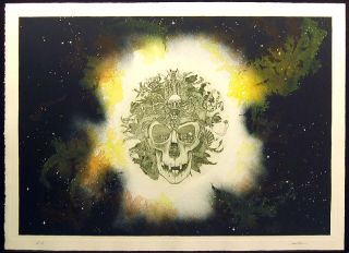 James Rome Grateful Dead Original Color Intaglio Art Etching Artwork