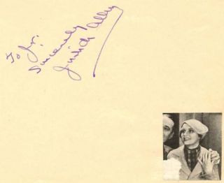 Judith Allen Vintage 30s Signed Album Page Autographed