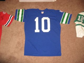 1970s Seattle Seahawks Football Jersey 10 Jim Zorn