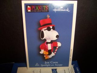 Hallmark Snoopy Peanuts Ornament Joe Cool Figure Toy