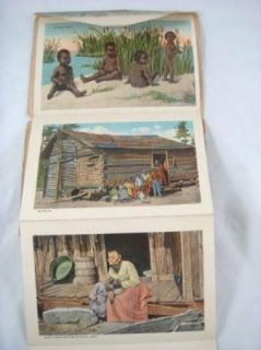 1917 Black Americana Happy South Negro Life Dixie Postcard Book 22