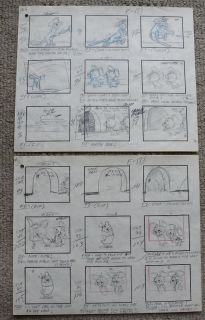 Pixie and Dixie Mr Jinks Complete 16 Page Storyboard Set Hanna Barbera