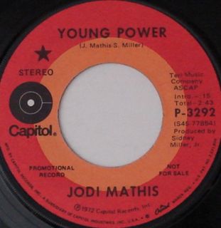 Jodi Mathis Young Power Capitol Promo Northern Soul 45 Hear 