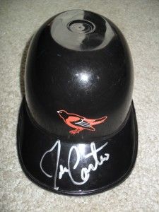 Joe Carter Signed Baltimore Orioles Mini Helmet JSA