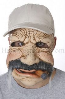 Between Jobs Plumber Contractor Creepy Old Man Mask