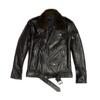 Blk DNM Custom Leather Jacket from Johan Lindeberg