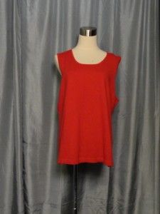 Joan Vass Red Black Trim Cashmere Blend Cardigan Tank Sweater Set
