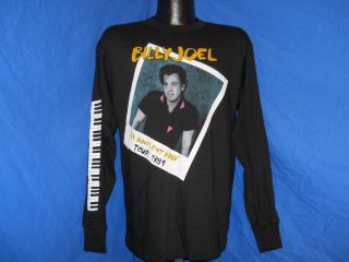  Joel Innocent Man Tour 1984 LS Piano Sleeve Black T Shirt Large L