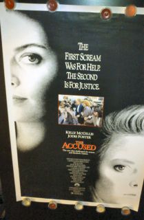 The Accused Original Movie Poster Jodie Foster 27 x 41 Inches