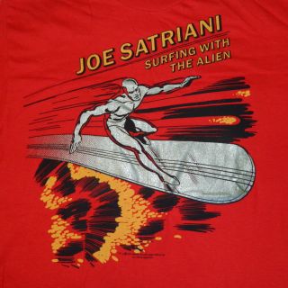 Vintage Joe Satriani 1988 Tour T Shirt XL Surfing with The Alien 80s