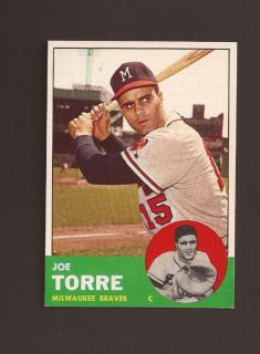 1963 Topps 347 Joe Torre NM NMMT Braves